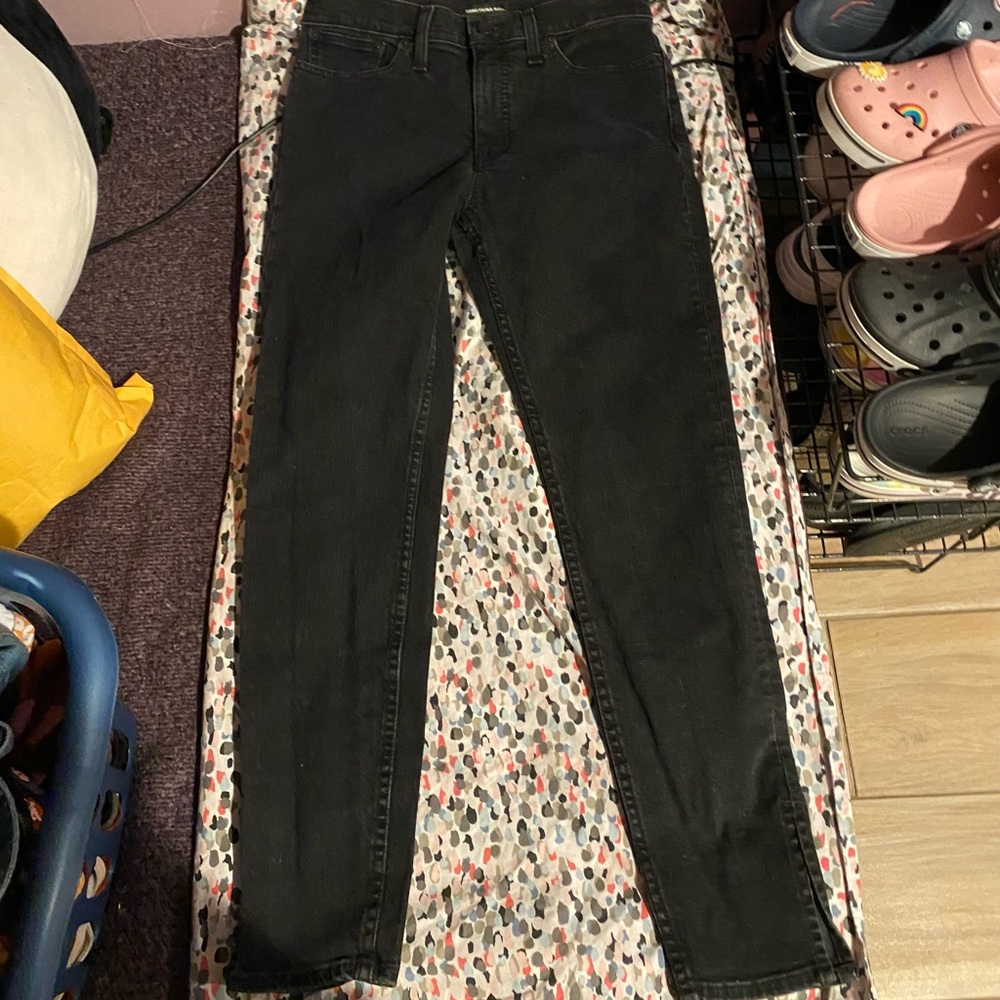 Something navy brand high waisted jeans size 6.